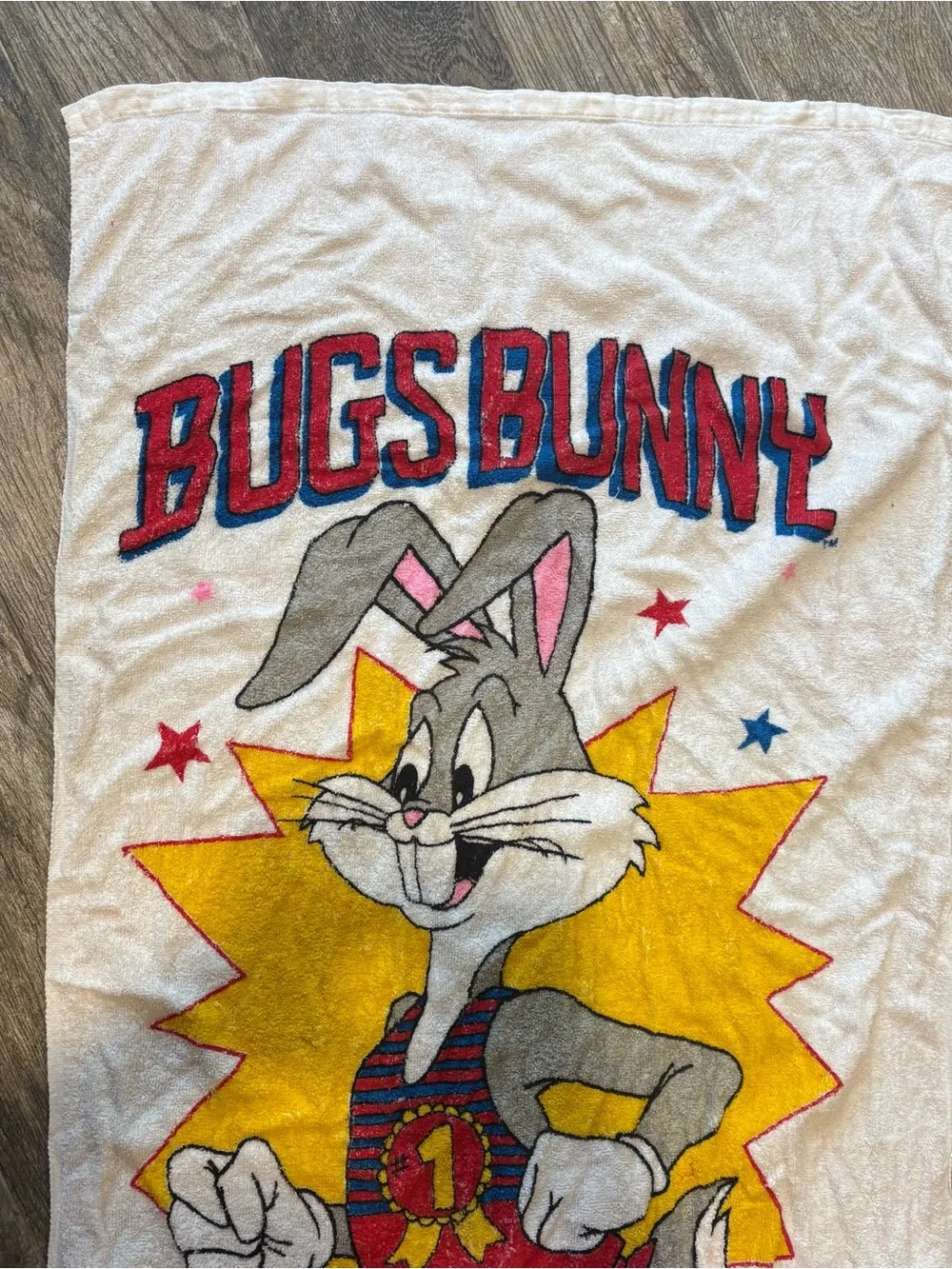 Vintage Jay Franco Beach Towel Bugs Bunny 100% Cotton 70's Retro 49”x25”